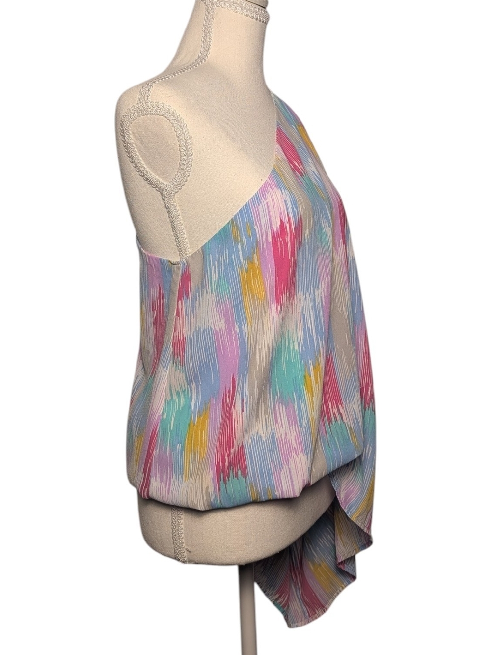 Caramela Pastel Brushstroke Multi-Color Blouse - Picture 2 of 6